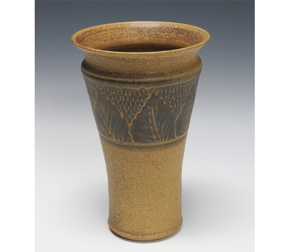 Tall Brown Vase by Richard & Susan Roth